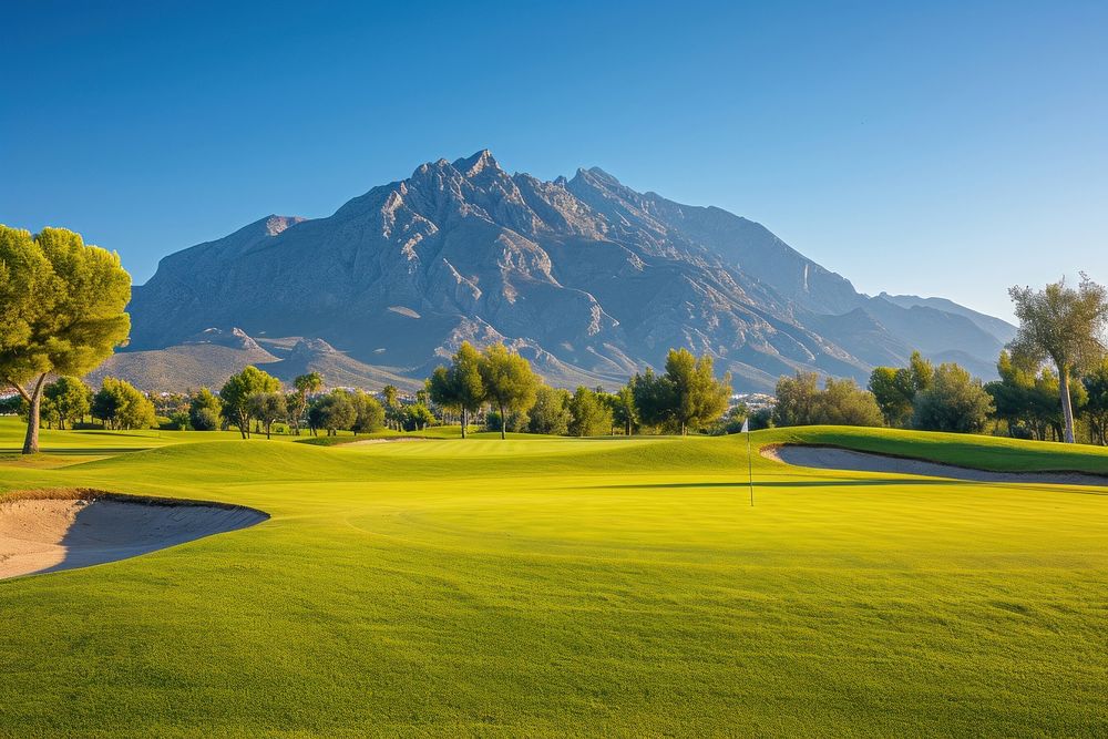 Golf Course golf mountain outdoors.
