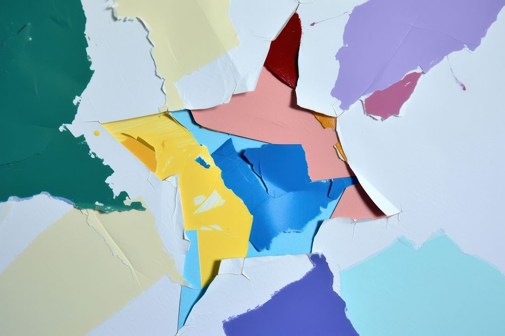 Abstract star ripped paper art backgrounds creativity.