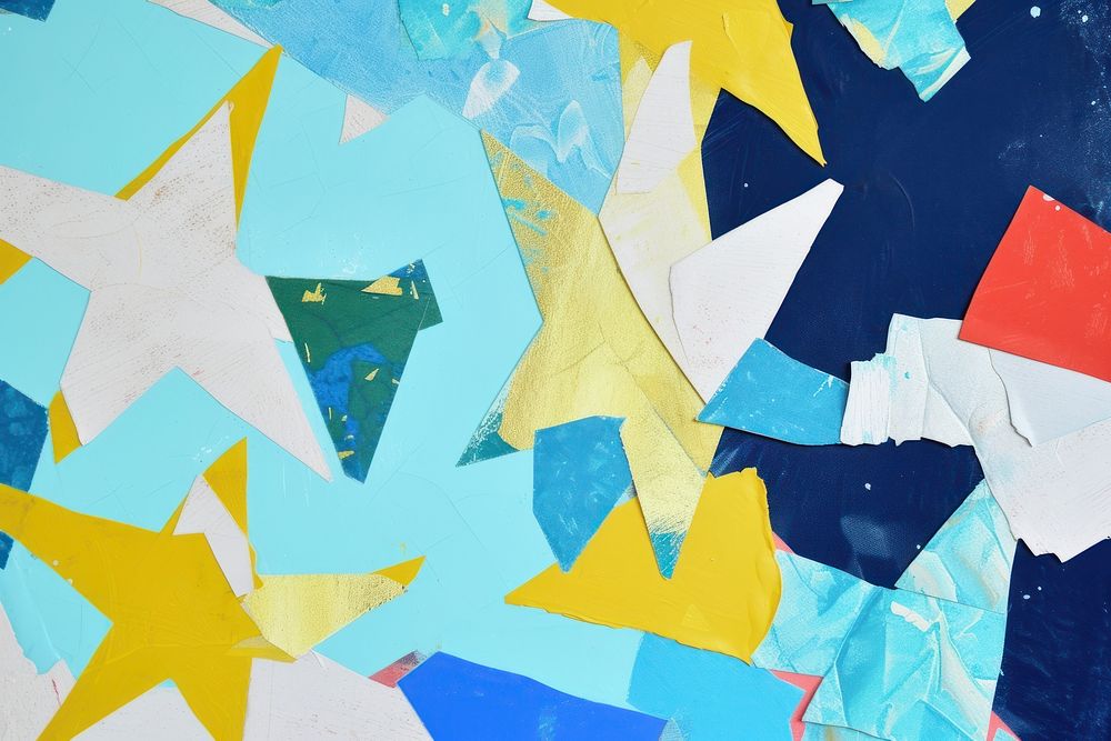 Abstract star ripped paper art backgrounds creativity.