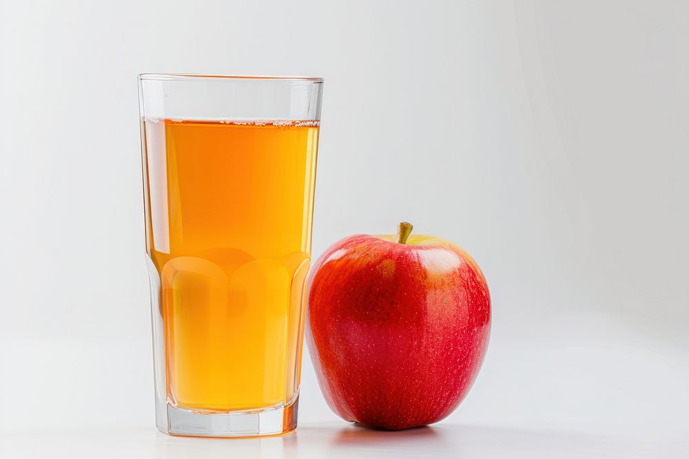 Apple juice fruit drink glass.