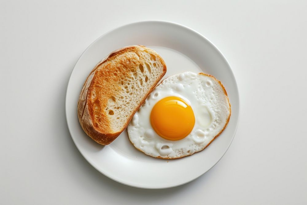 Bread breakfast plate food egg.