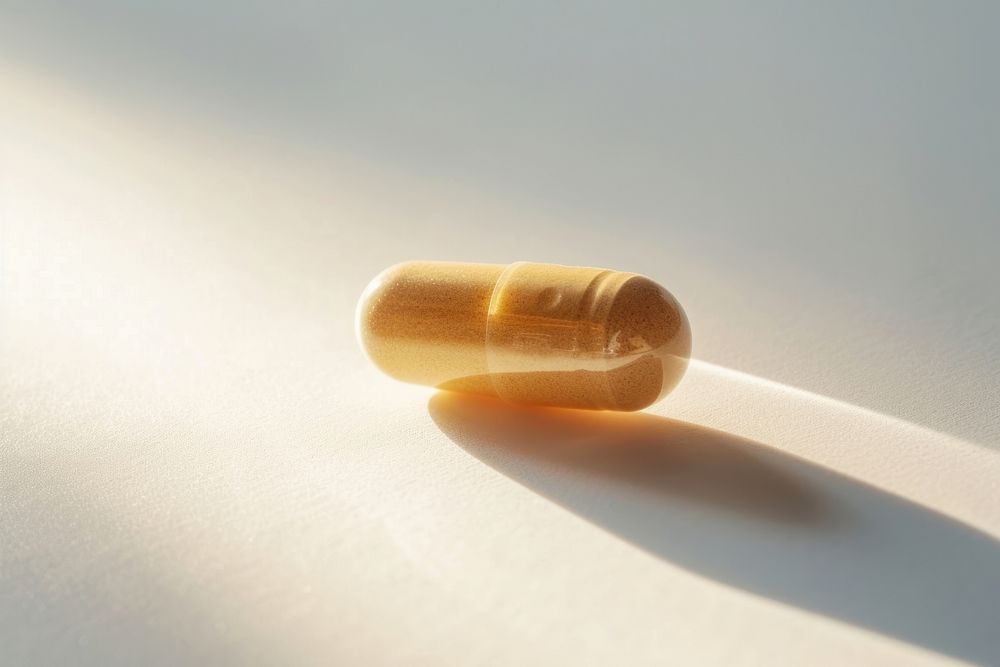 Vitamin capsule pill medication.