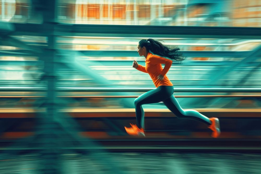 Woman running jogging sports adult.