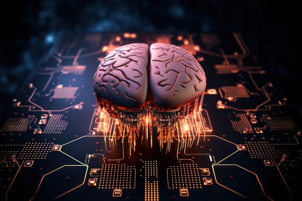 Brain electronics technology cyberspace.