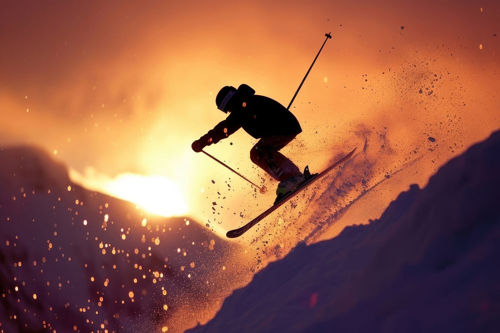 Freestyle skiing sports recreation outdoors.