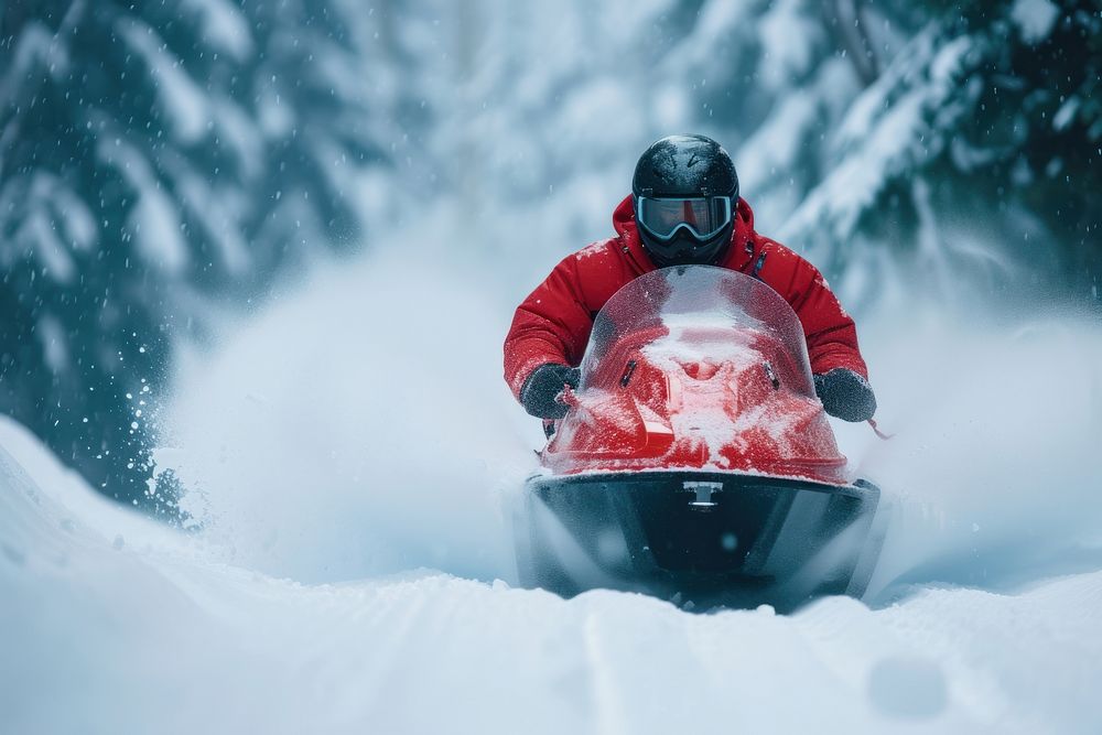 Sled snowmobile outdoors helmet.