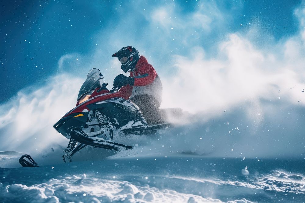 Snow mobile sports snowmobile outdoors.