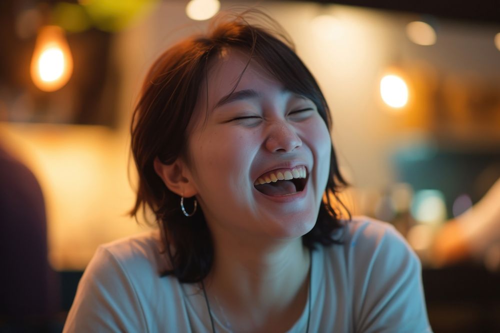 Woman Singaporean Joyful laughing smile adult.
