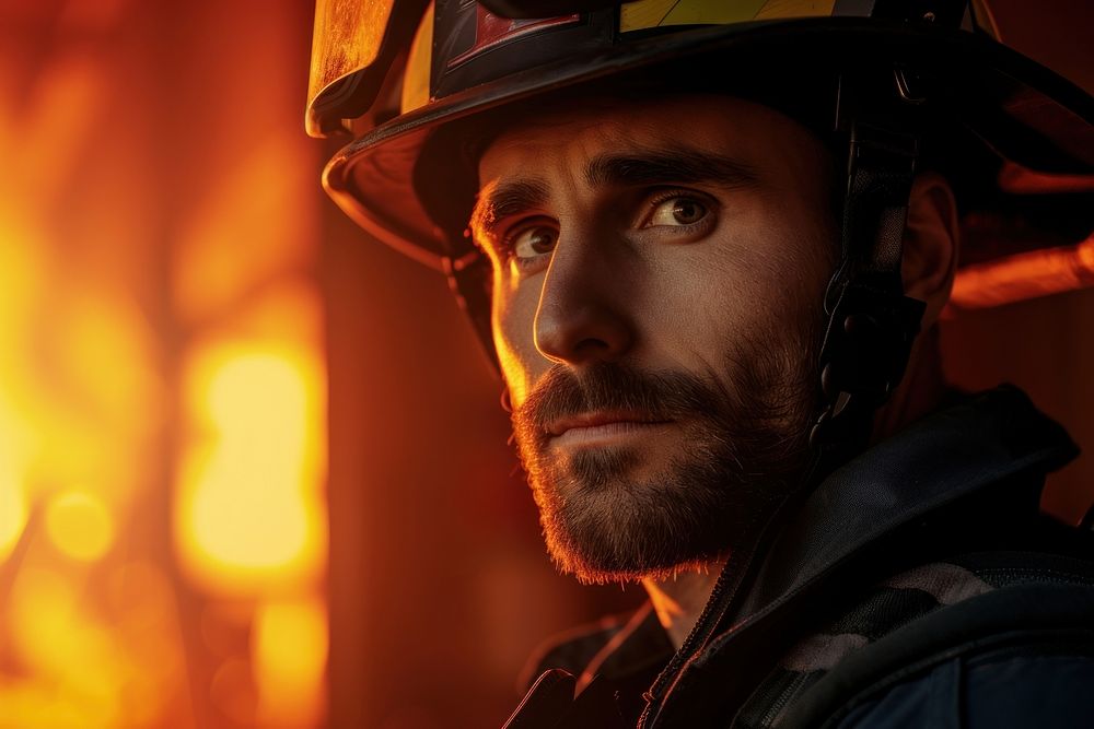 Firefighter fire firefighter portrait.