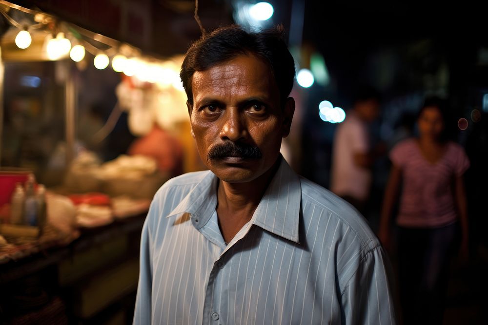 Indian man portrait street adult.
