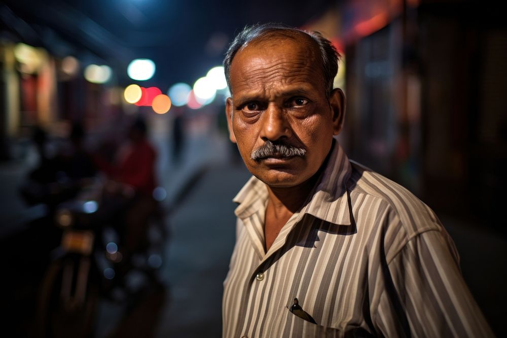 Indian man portrait street adult.