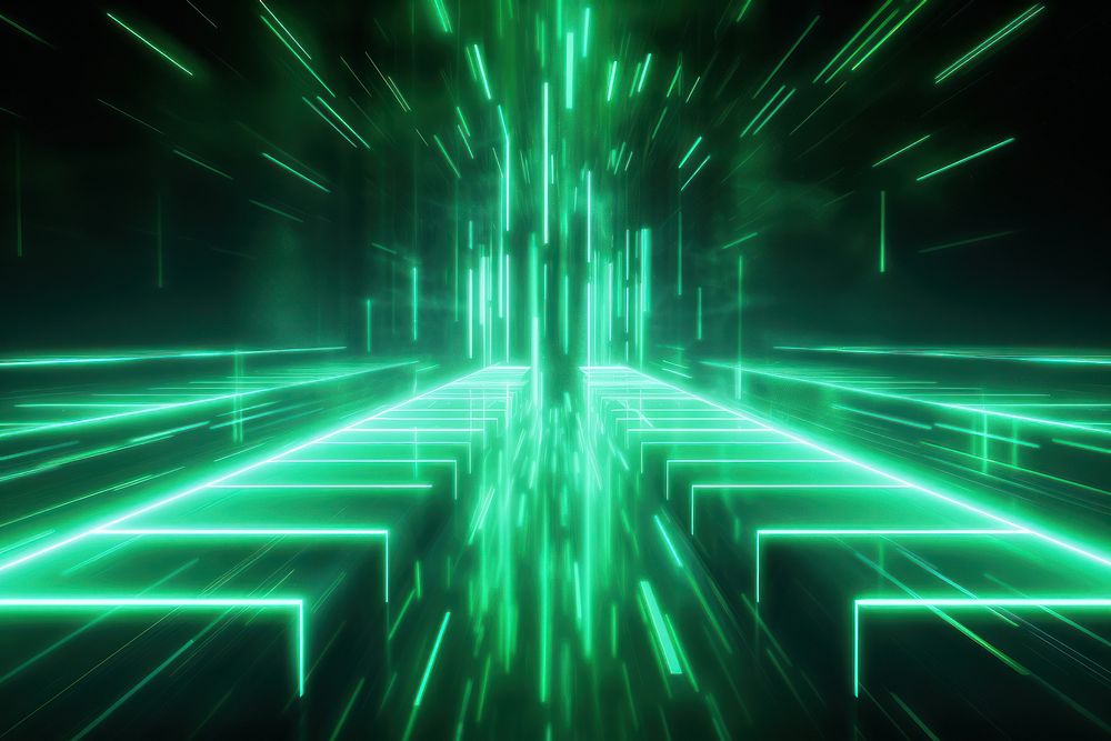  3D green holographic background backgrounds light laser. AI generated Image by rawpixel.