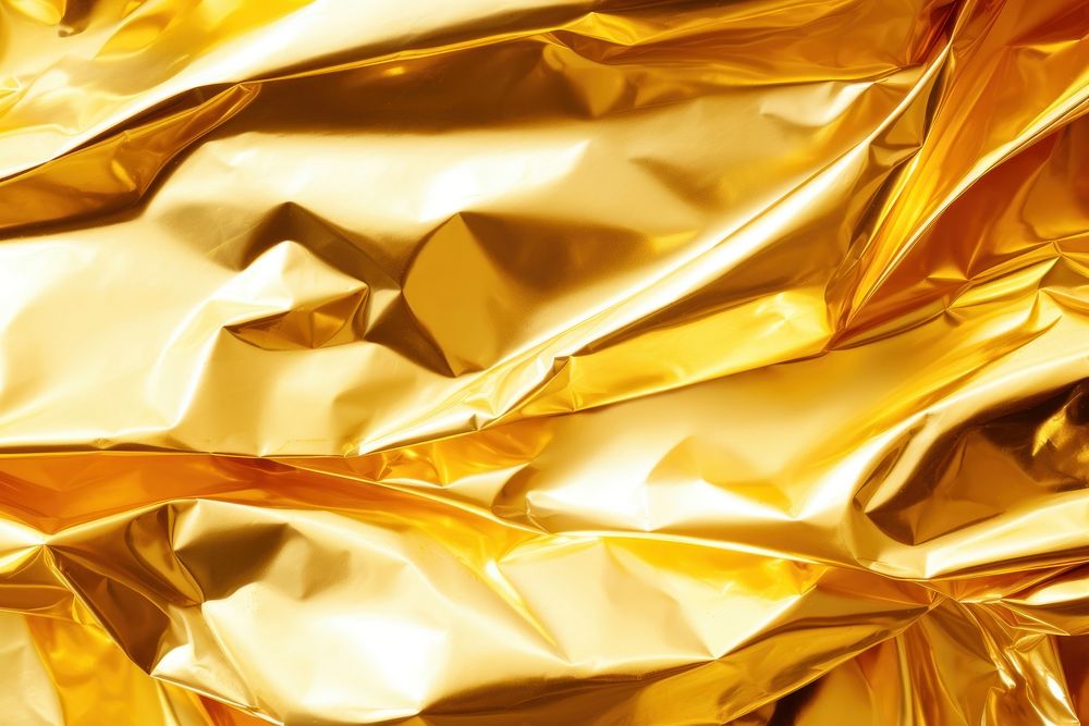  Backgrounds gold aluminium crumpled. AI generated Image by rawpixel.