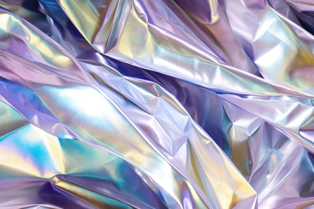  Crumpled plastic transparent holographic wrapping backgrounds aluminium abstract. AI generated Image by rawpixel.