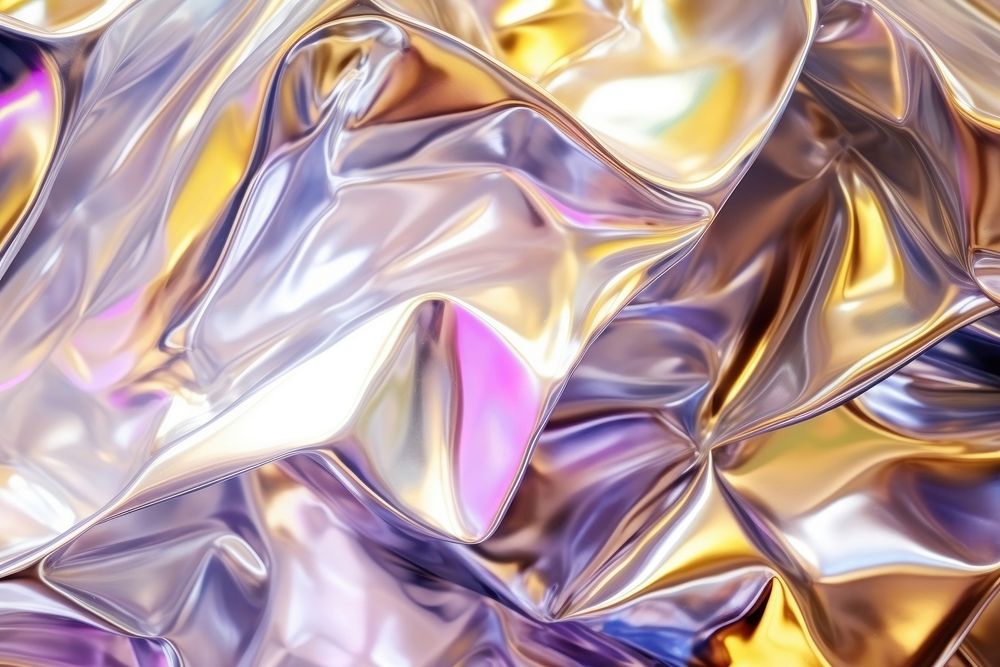  Crumpled plastic transparent holographic backgrounds aluminium abstract. AI generated Image by rawpixel.