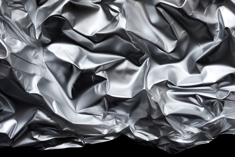  Crumpled plastic wrap backgrounds black black background. AI generated Image by rawpixel.