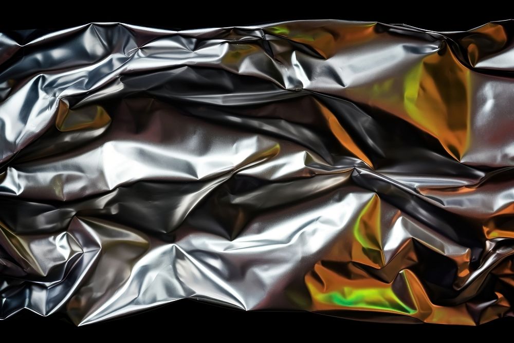  Backgrounds crumpled foil black background. AI generated Image by rawpixel.