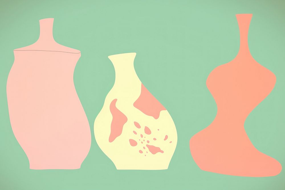 Milk minimalist forms vase art container.
