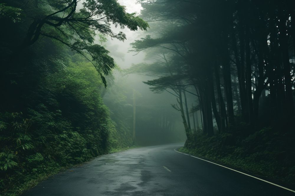  Landscape forest road outdoors. AI generated Image by rawpixel.