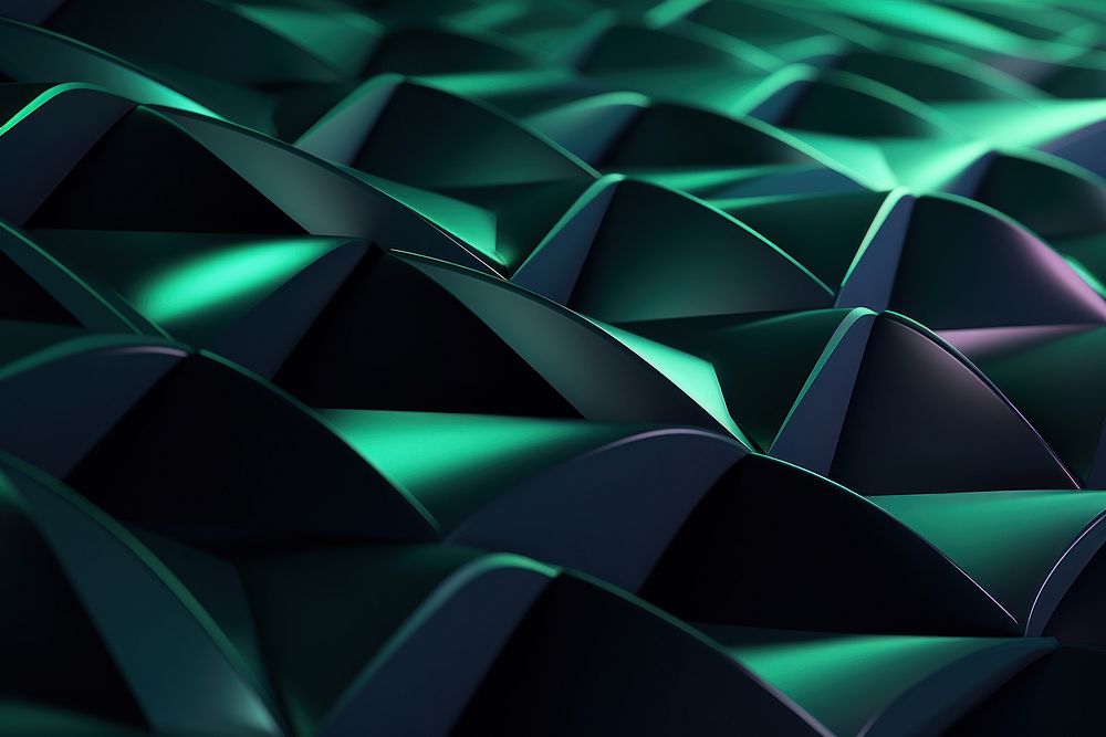  Abstract iridescent 3D shape green backgrounds transportation. AI generated Image by rawpixel.