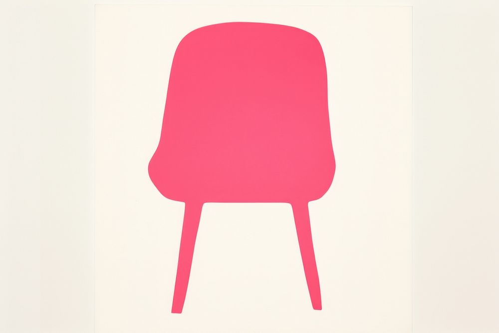 Chair minimalist form furniture white background rectangle.