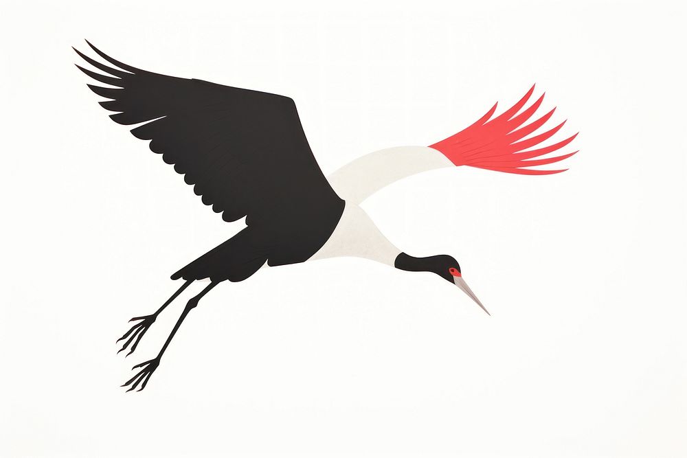 Crane animal flying stork.