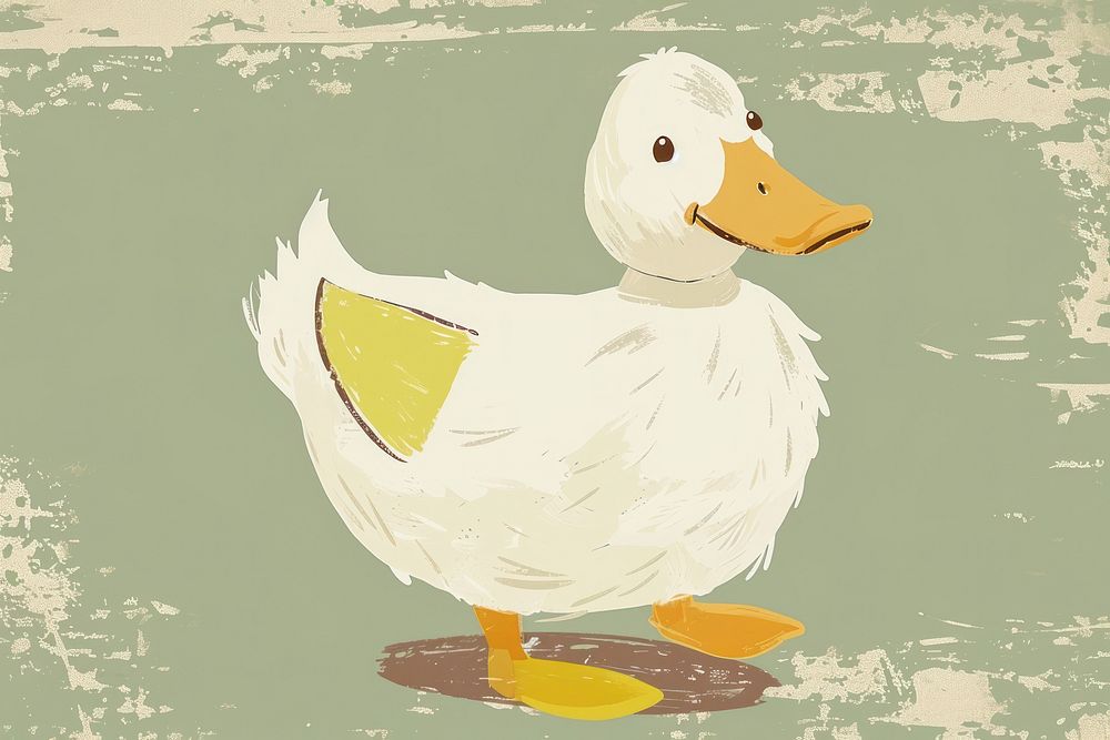 Cute duck illustration anseriformes waterfowl animal.
