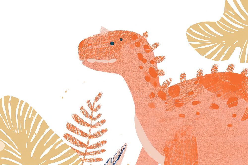 Cute dinosuar illustration dinosaur reptile animal.
