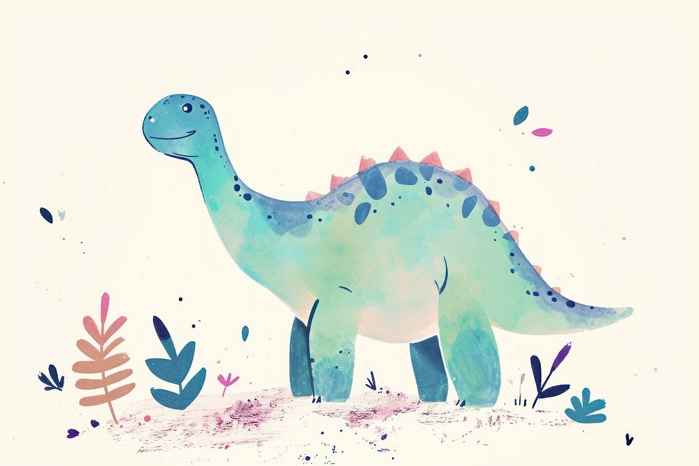 Cute dinosuar illustration dinosaur reptile animal.