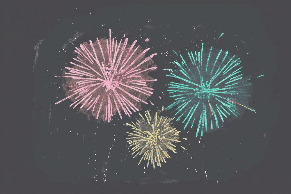 Cute fireworks illustration.