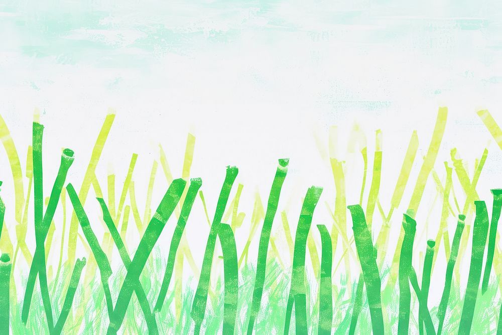 Cute grass illustration text painting plant.
