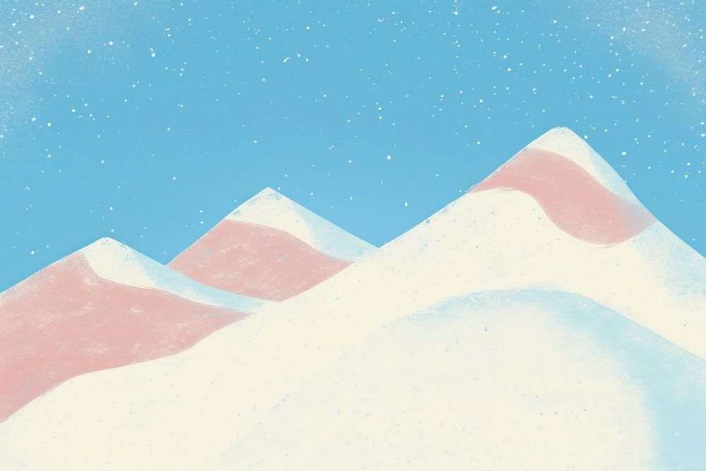 Cute hill of snow illustration outdoors blizzard nature.