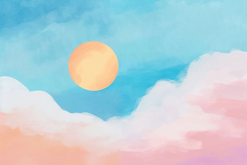 Cute sunset sky illustration astronomy outdoors nature.
