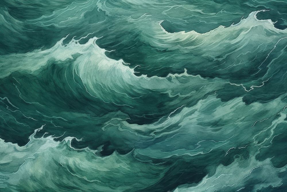  Ocean backgrounds nature water. AI generated Image by rawpixel.
