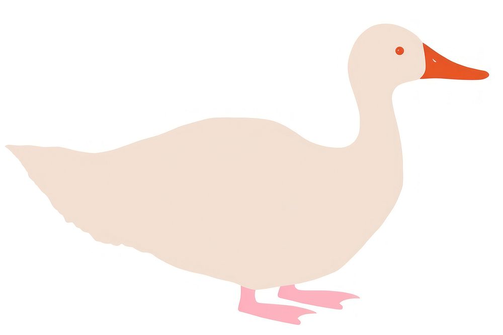 Duck minimalist form animal goose bird.