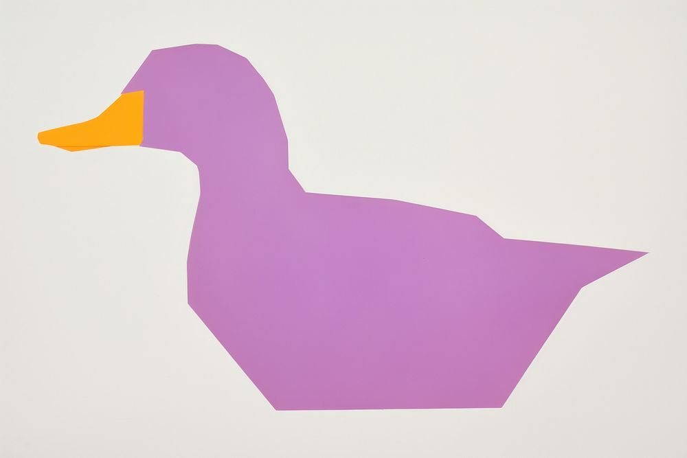 Duck minimalist form animal bird representation.
