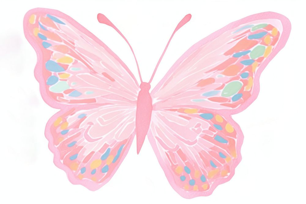 Butterfly pattern drawing petal. AI generated Image by rawpixel.