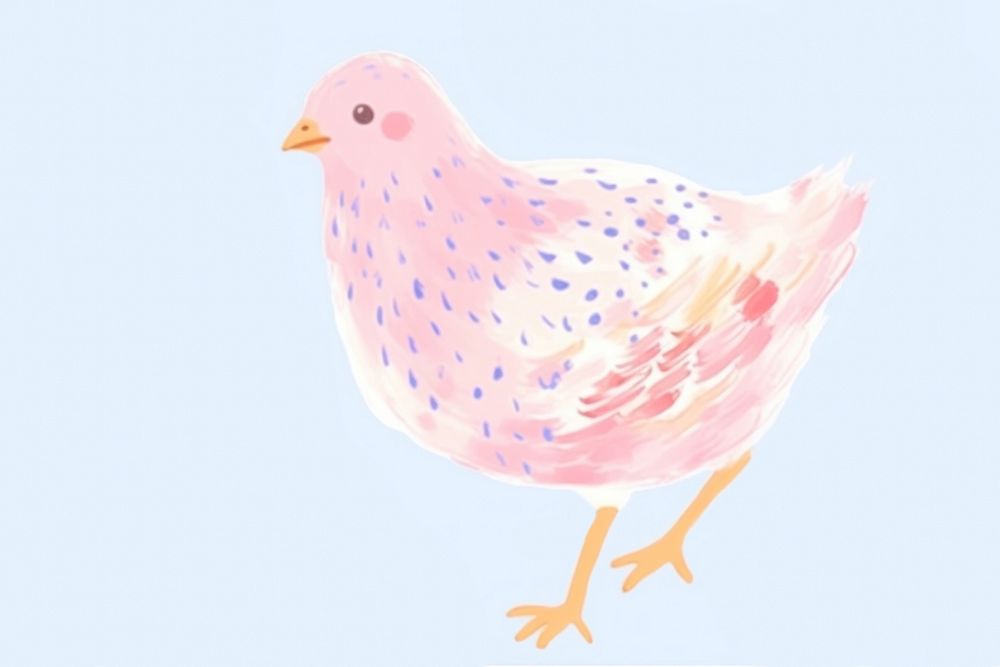 Chicken drawing animal bird. AI generated Image by rawpixel.