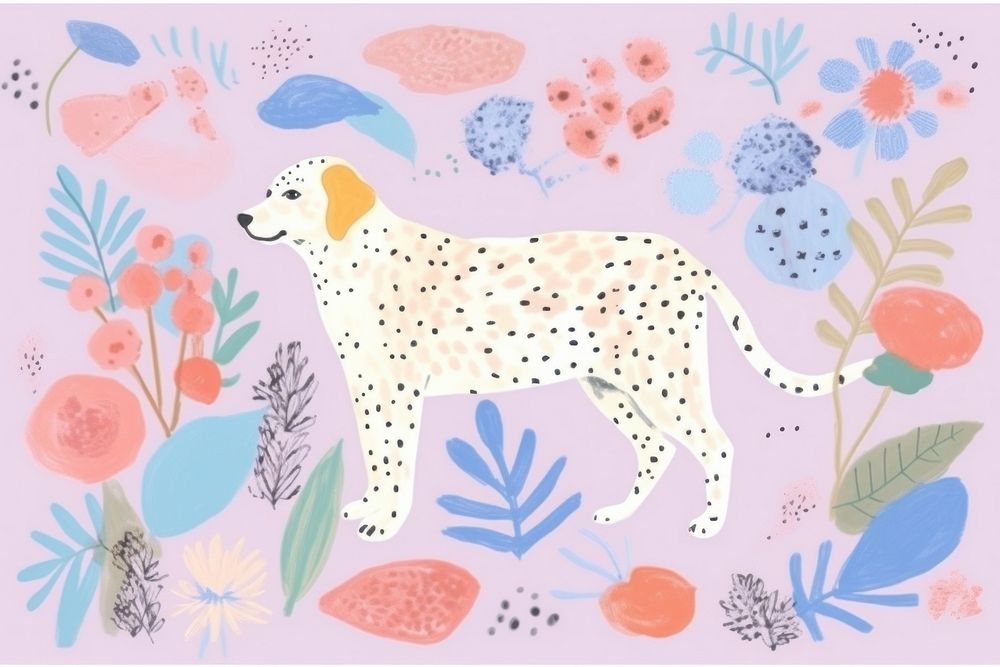 Pet art backgrounds pattern. AI generated Image by rawpixel.