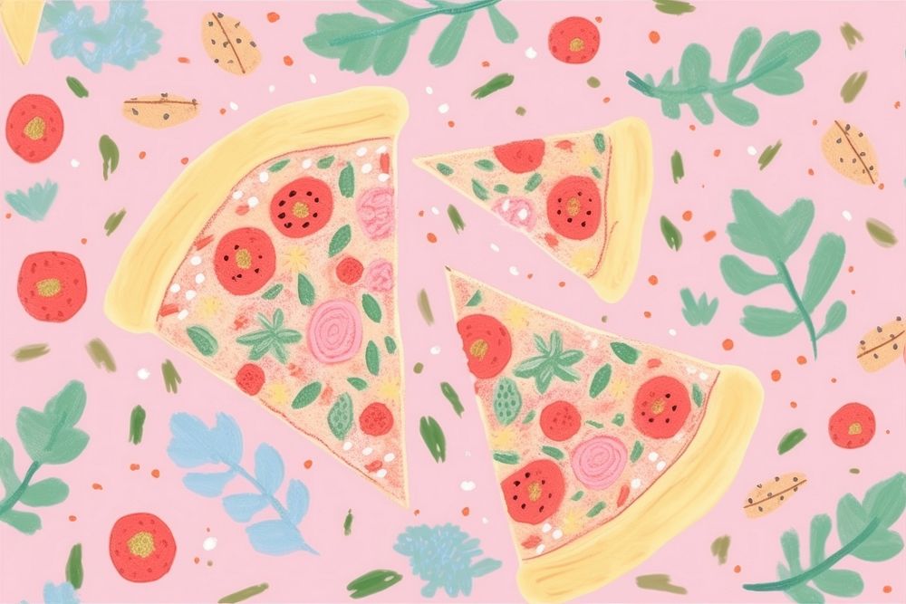Pizza backgrounds pattern freshness. AI generated Image by rawpixel.