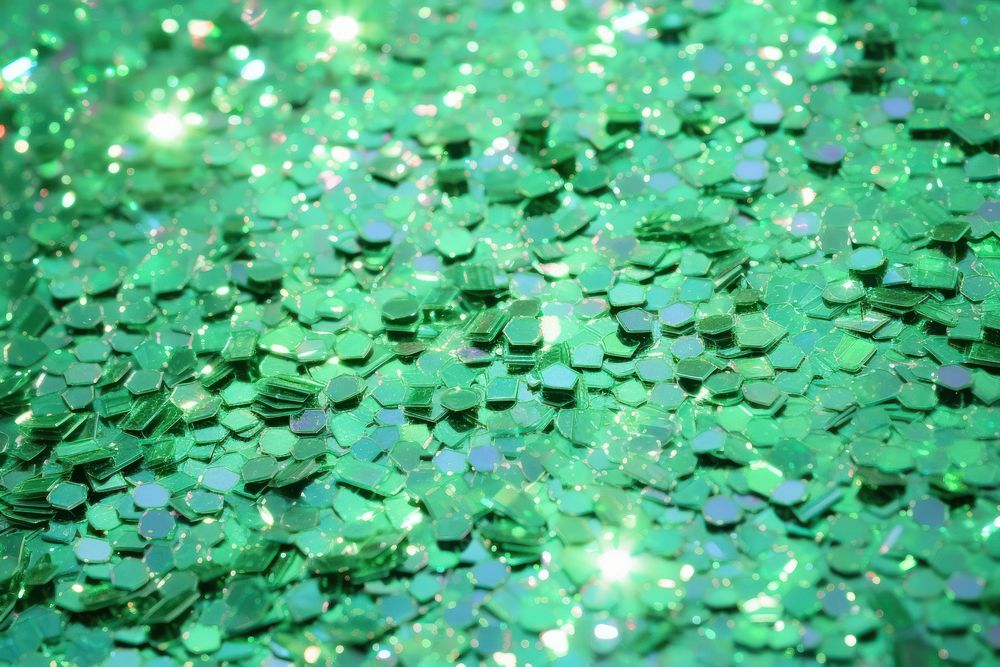  Green 3D iridescent glitter backgrounds green accessories. AI generated Image by rawpixel.