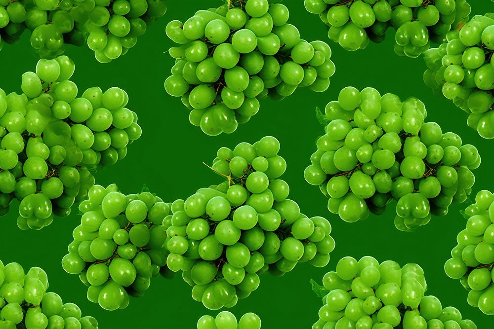  Green grapes pattern backgrounds green plant. AI generated Image by rawpixel.