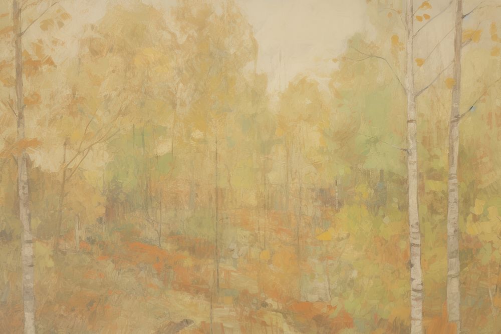  Autumn forest painting texture plant. AI generated Image by rawpixel.
