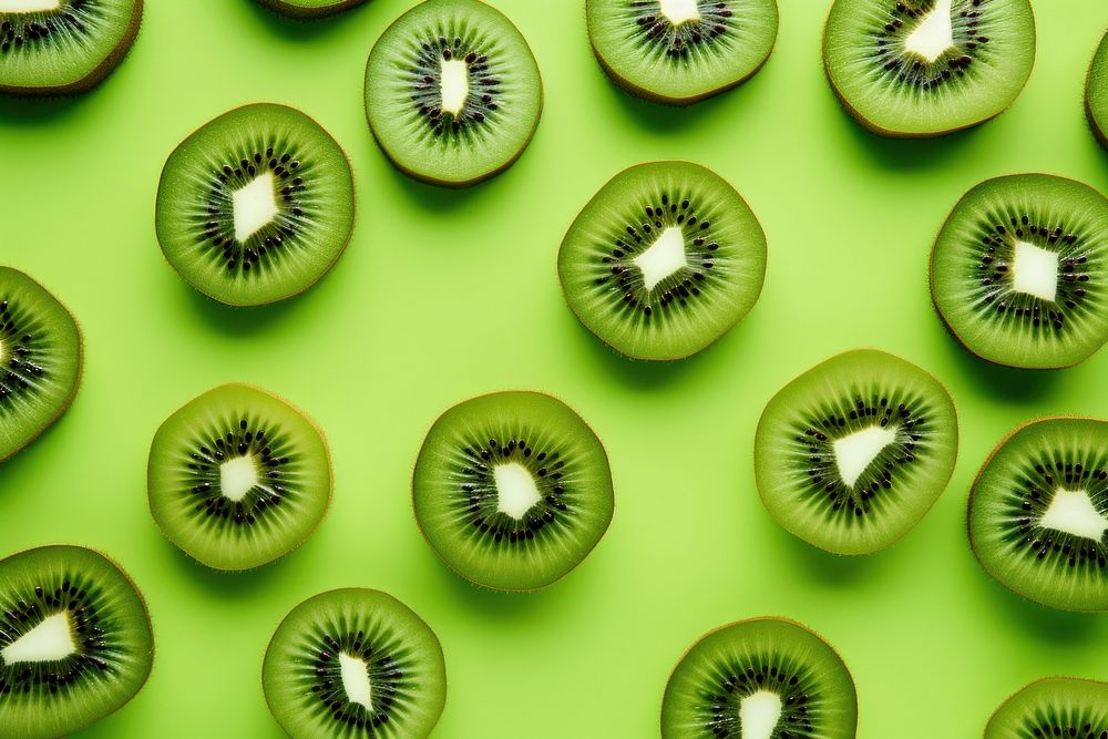  Kiwi slices pattern kiwi backgrounds fruit. AI generated Image by rawpixel.