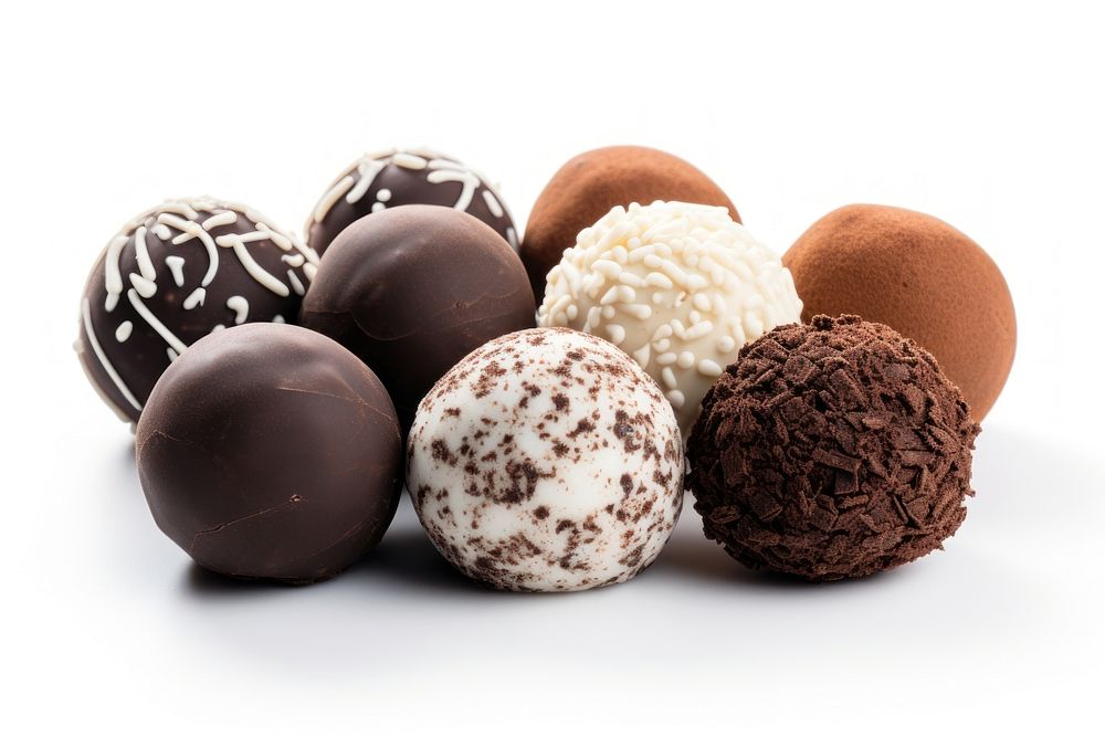 Chocolate truffles dessert confectionery food. AI generated Image by rawpixel.