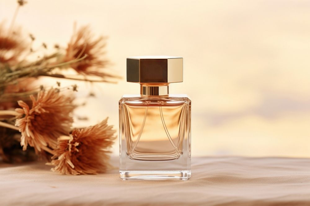 Elegance perfume bottle cosmetics container nature. AI generated Image by rawpixel.
