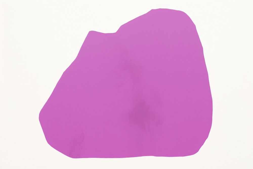 Stone minimalist form purple petal white background.
