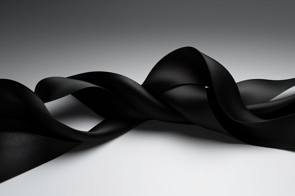 Silk ribbon black accessories monochrome.