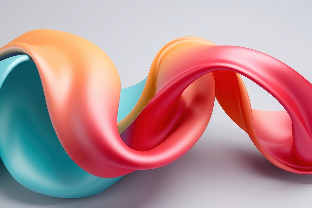Silk ribbon creativity abstract graphics.