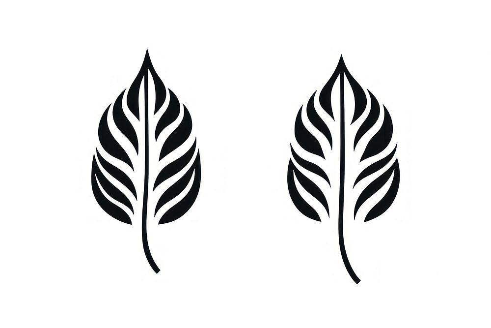 Leaves stencil plant white. Premium Photo Illustration rawpixel
